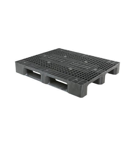 Palette plastique lourde 1200 x 1000 - Plateau ajouré - 3 semelles