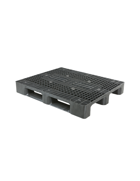 Palette plastique lourde 1200 x 1000 - Plateau ajouré - 3 semelles