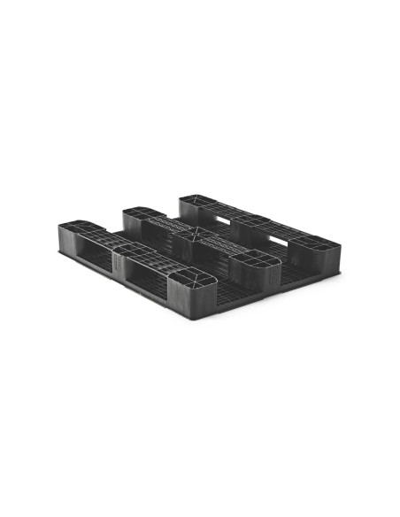 Palette plastique lourde 1200 x 1000 - Plateau ajouré - 3 semelles