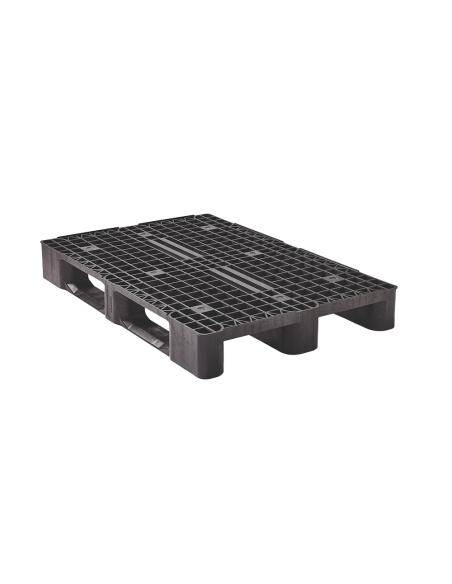 Palette plastique médium 1200 x 800 - Plateau ajouré - 3 semelles