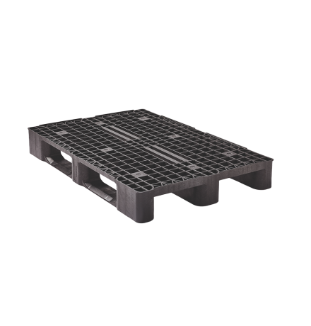 Palette plastique médium 1200 x 800 - Plateau ajouré - 3 semelles