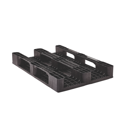 Palette plastique médium 1200 x 800 - Plateau ajouré - 3 semelles