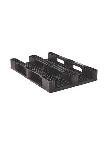 Palette plastique médium 1200 x 800 - Plateau ajouré - 3 semelles