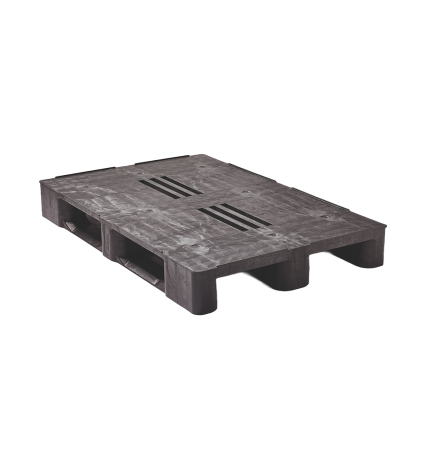 Palette plastique médium 1200 x 800 - Plateau fermé - 3 semelles