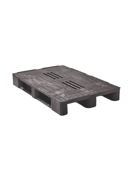 Palette plastique médium 1200 x 800 - Plateau fermé - 3 semelles