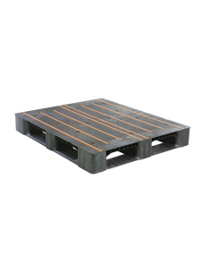 Palette plastique médium 1200 x 1000 -  Plateau plein - 5 semelles - Antidérapant