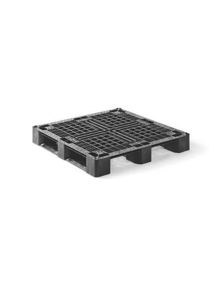 Palette plastique médium 1100 x 1100 - Plateau ajouré - 3 semelles