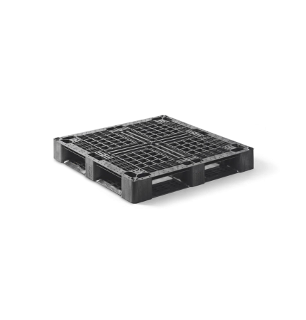Palette plastique médium 1100 x 1100 - Plateau ajouré - 6 semelles