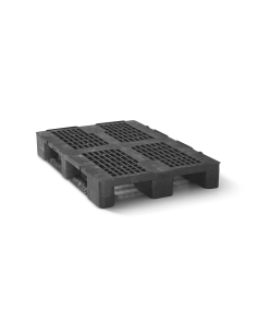 Palette plastique lourde 1200 × 800 - Plateau ajouré - 3 semelles