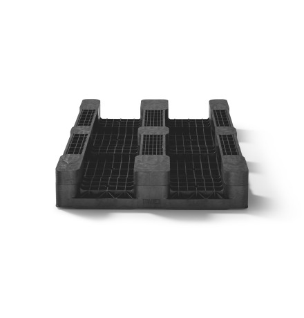 Palette plastique lourde 1200 × 800 - Plateau ajouré - 3 semelles