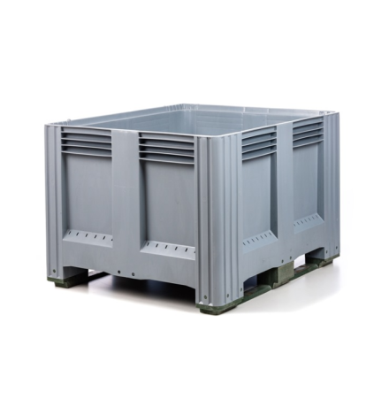 Caisse Palette Plastique 1200 x 1000 - PLEINE - 2 semelles