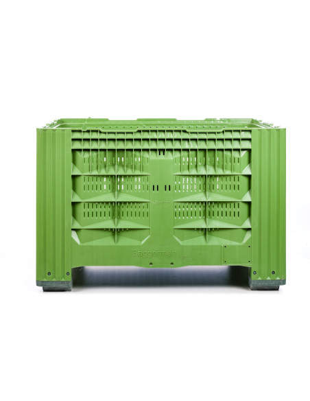 Caisse Palette Plastique 1200 x 1000 - AJOURÉE - 4 pieds