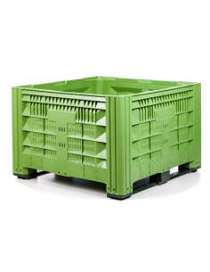 Caisse Palette Plastique 1200 x 1200 - AJOURÉE - 2 semelles