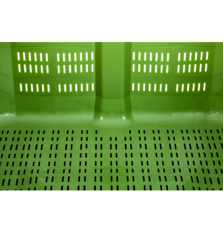 Caisse Palette Plastique 1200 x 1200 - AJOURÉE - 2 semelles
