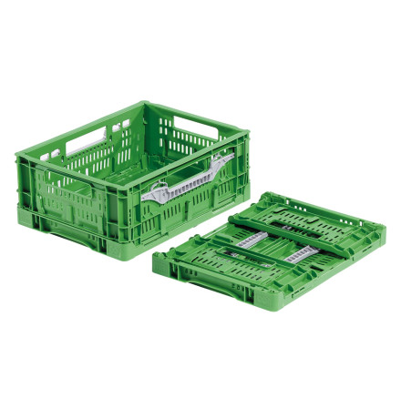Bac Pliable Ajouré Vert 400x300x160 mm