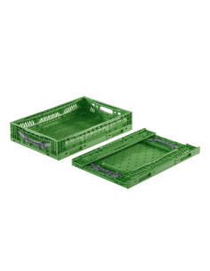 Bac Pliable Ajouré Vert 600x400x120 mm