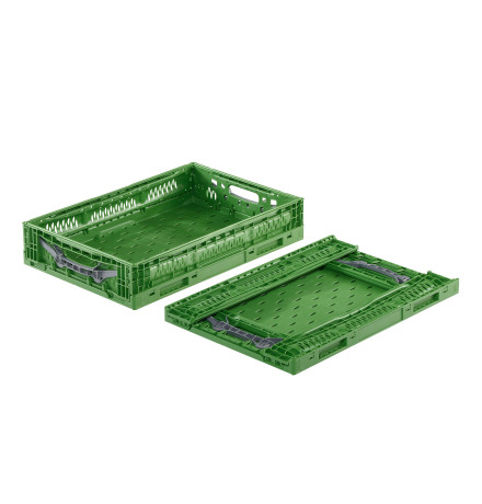 Bac Pliable Ajouré Vert 600x400x120 mm