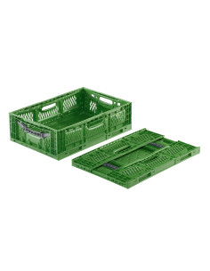Bac Pliable Ajouré Vert 600x400x180 mm