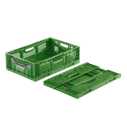 Bac Pliable Ajouré Vert 600x400x180 mm