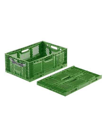 Bac Pliable Ajouré Vert 600x400x230 mm