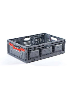 Bac Pliable Ajouré Gris 600x400x185 mm