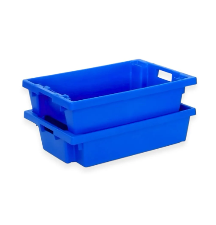 Bac plastique fond ajouré et parois pleines 600x400x150mm