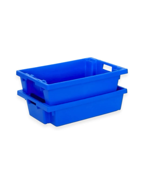 Bac plastique fond ajouré et parois pleines 600x400x150mm