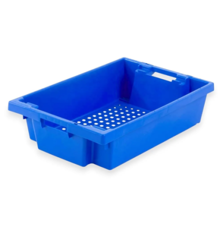 Bac plastique fond ajouré et parois pleines 600x400x150mm