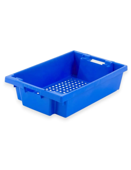 Bac plastique fond ajouré et parois pleines 600x400x150mm