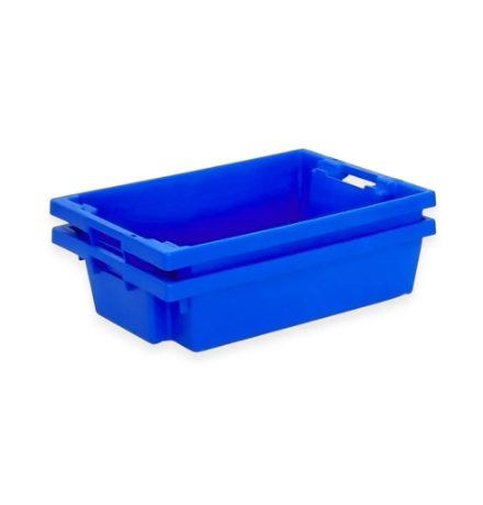 Bac plastique fond ajouré et parois pleines 600x400x150mm