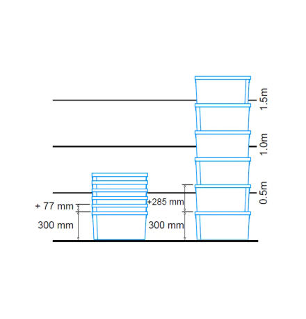 Bac fond ajouré et parois pleines 600x400x300mm