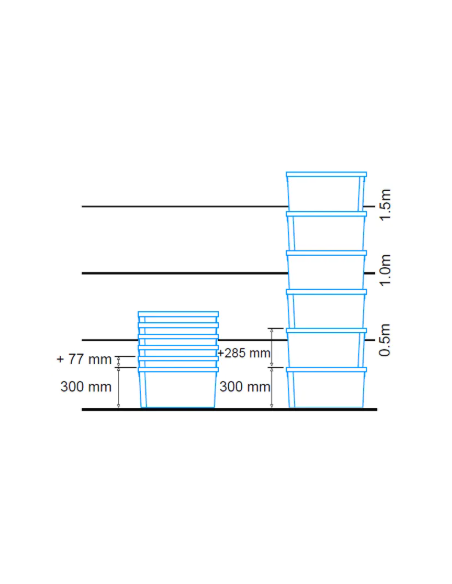 Bac fond ajouré et parois pleines 600x400x300mm