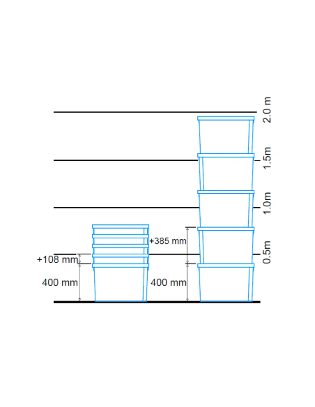 Bac plastique ajouré 600x400x400mm