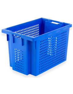 Bac plastique fond plein et parois ajourées 600x400x400mm