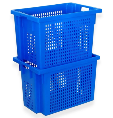 Bac plastique fond plein et parois ajourées 600x400x400mm