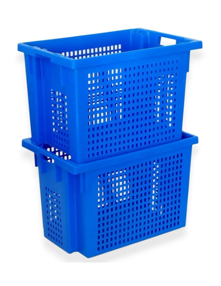 Bac plastique fond plein et parois ajourées 600x400x400mm