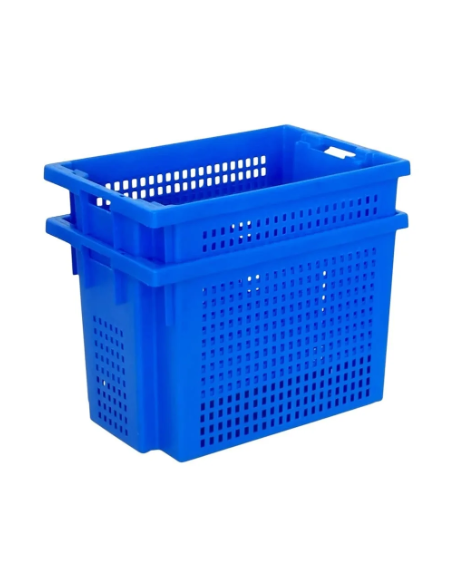 Bac plastique fond plein et parois ajourées 600x400x400mm