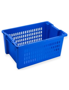 Bac plastique fond plein et parois ajourées 600x400x270mm