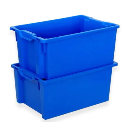 Bac plastique fond ajouré et parois pleines 600x400x270mm