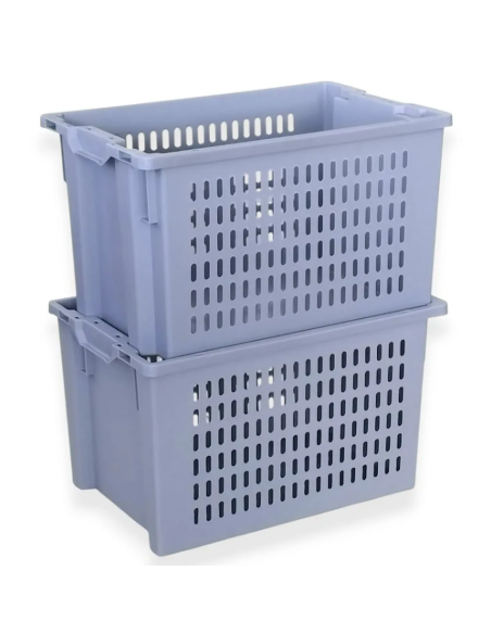 Bac plastique fond plein et parois ajourées 600x400x350mm