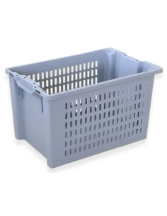 Bac plastique fond plein et parois ajourées 600x400x350mm