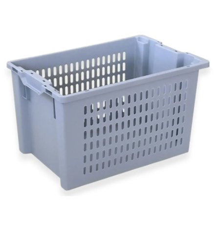 Bac plastique fond plein et parois ajourées 600x400x350mm