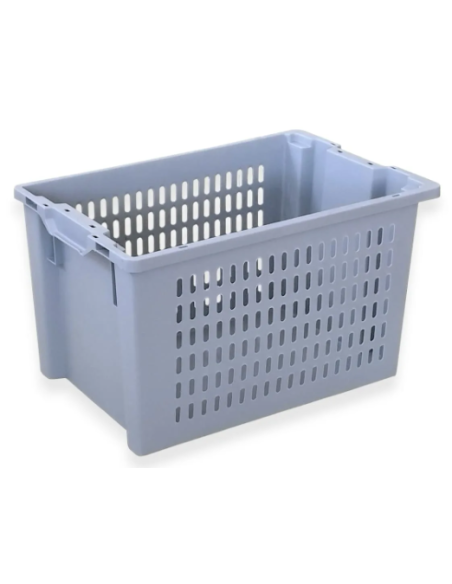 Bac plastique fond plein et parois ajourées 600x400x350mm