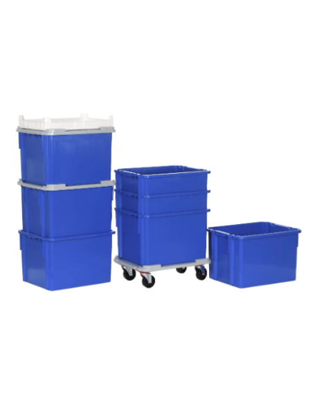 Bac plastique plein 620x500x403mm