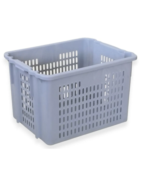 Bac plastique fond plein et parois ajourées 620x500x403mm