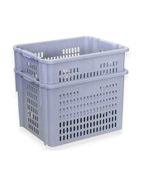 Bac plastique fond plein et parois ajourées 620x500x403mm