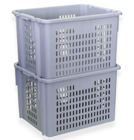 Bac plastique fond plein et parois ajourées 620x500x403mm