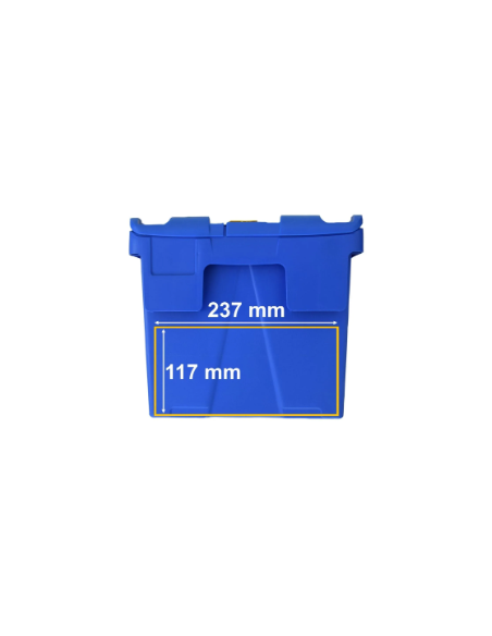Bac avec couvercles solidaires 400x300x265mm