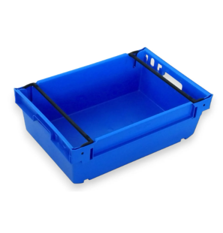 Bac plein, emboîtable et gerbable sur rabats 600x400x200mm