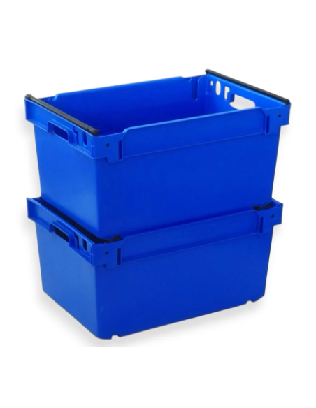 Bac plein, emboîtable et gerbable sur rabats 600x400x300mm